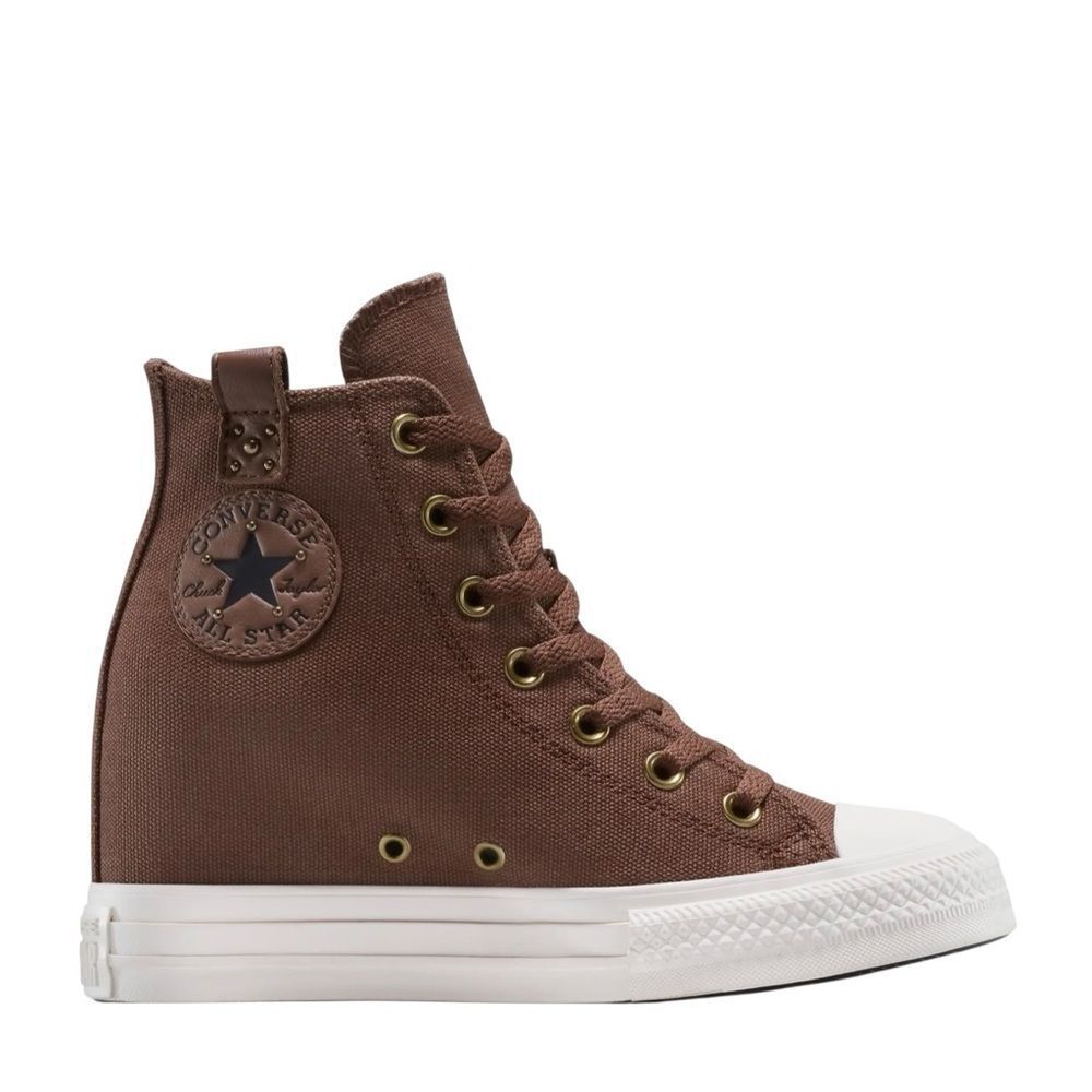 LAST Converse Chuck Taylor All Star Wedge Platform Studded Western Brown Sz 7.5 - Picture 9 of 12
